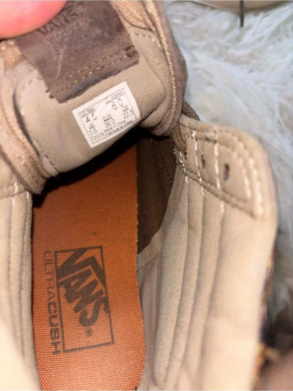 Vans High-Top Suede Sneakers with Leopard Panels - Brown
